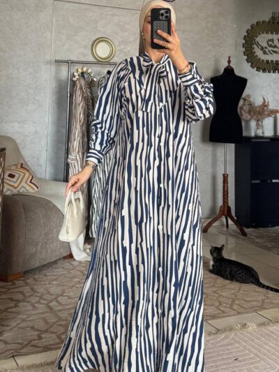 Robe chemise longue à rayures en tissu Loulan Crespo - Image 23