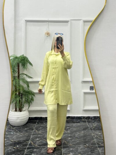 Ensemble Tunique et Pantalon en Crêpe Froissé - Image 23