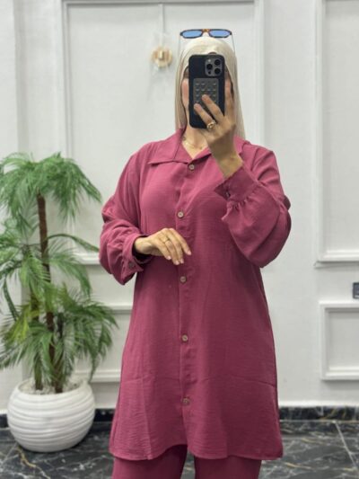 Ensemble Tunique et Pantalon en Crêpe Froissé - Image 16