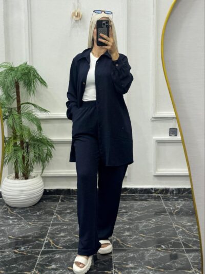 Ensemble Tunique et Pantalon en Crêpe Froissé - Image 11