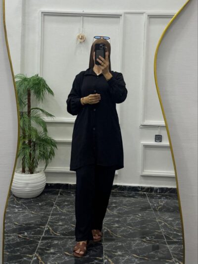 Ensemble Tunique et Pantalon en Crêpe Froissé - Image 13