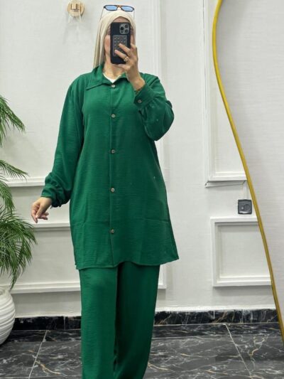 Ensemble Tunique et Pantalon en Crêpe Froissé - Image 20