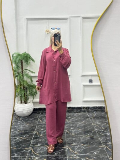 Ensemble Tunique et Pantalon en Crêpe Froissé - Image 17