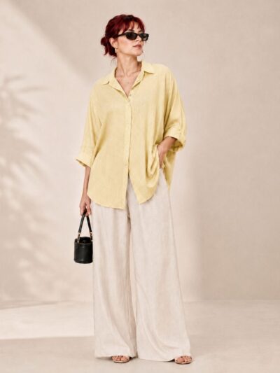 Ensemble Lyna — Chemise Oversize & Pantalon Fluide - Image 2