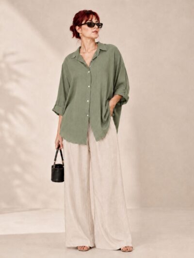Ensemble Lyna — Chemise Oversize & Pantalon Fluide - Image 3