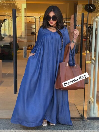 Robe longue en jean décontractée pour femmes - Image 3