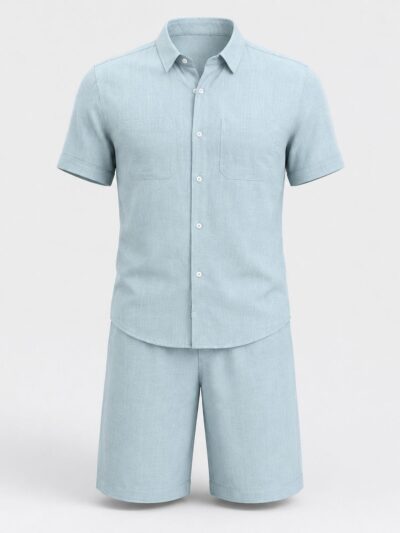 Ensemble Homme Été en Lin – Chemise et Short - Image 6