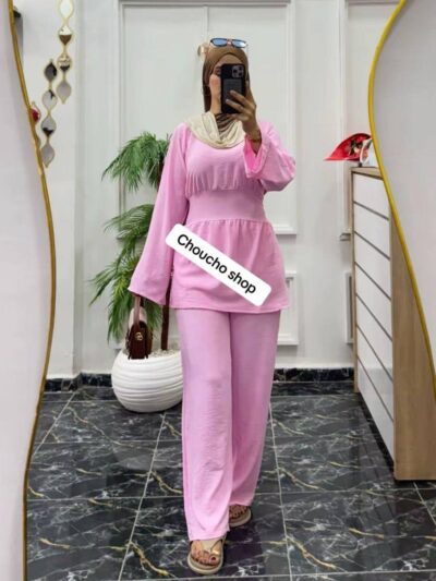 Ensemble 2 pièces en crêpe froissé pour femme - Image 15