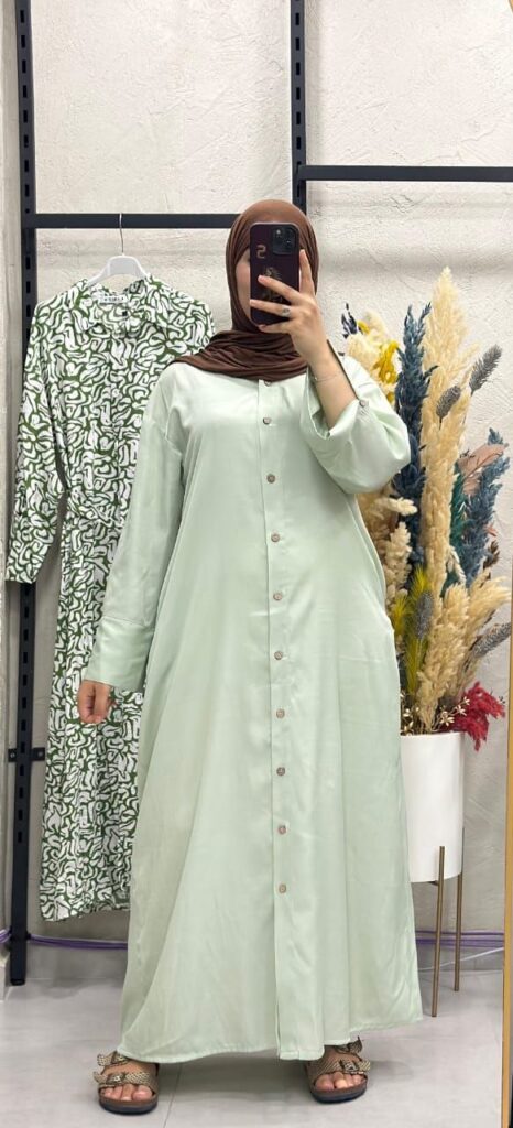 Robe longue boutonnée fluide