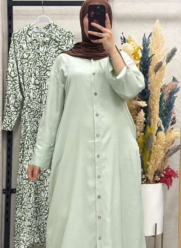 Robe longue boutonnée fluide