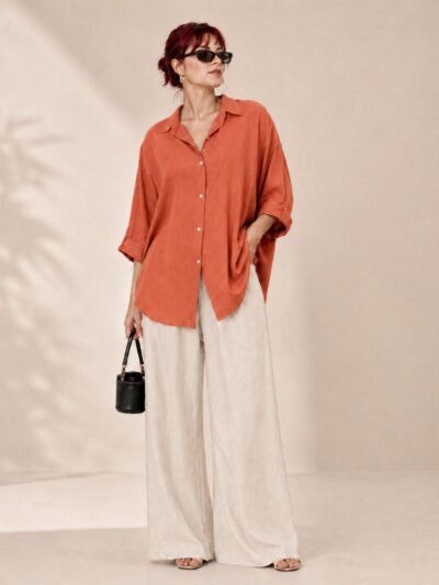 Ensemble Lyna — Chemise Oversize & Pantalon Fluide - Image 4