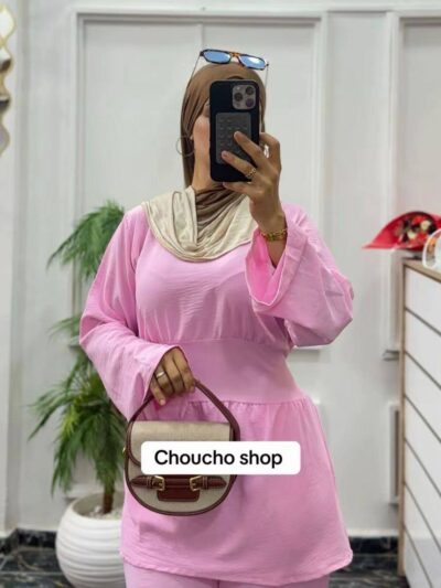 Ensemble 2 pièces en crêpe froissé pour femme - Image 16
