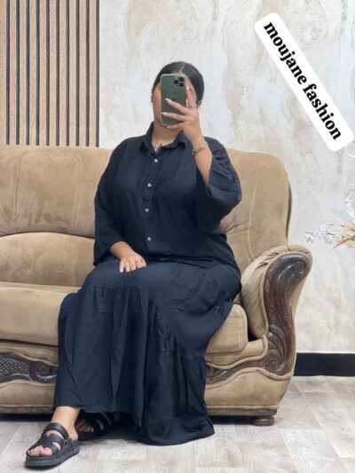 Ensemble 2 Pièces Élégant : Jupe Longue et Chemise Fluide - Image 13