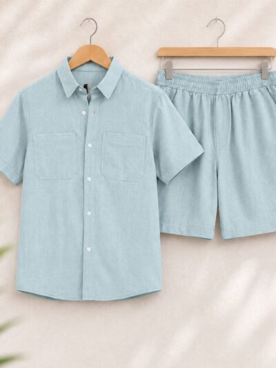 Ensemble Homme Été en Lin – Chemise et Short - Image 2