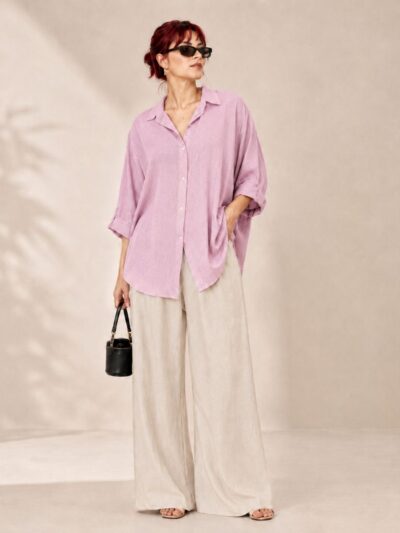 Ensemble Lyna — Chemise Oversize & Pantalon Fluide - Image 1