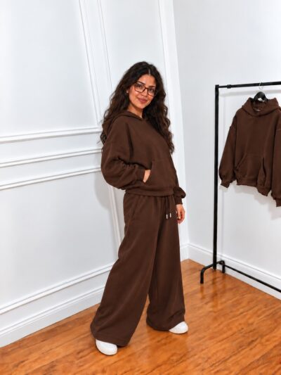 Ensemble Molleton Coupe Oversize Sweat à Capuche et Pantalon - Image 3