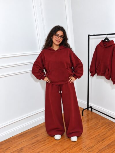 Ensemble Molleton Coupe Oversize Sweat à Capuche et Pantalon - Image 5