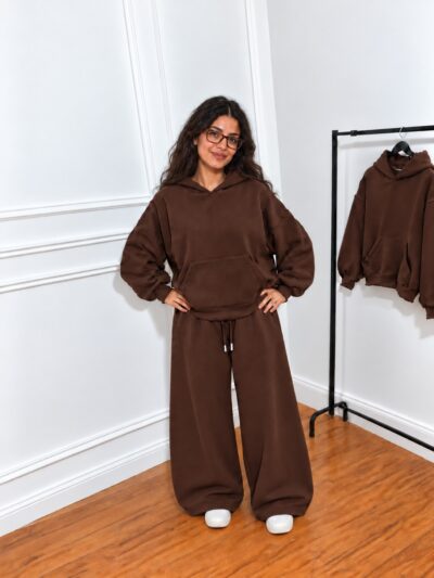 Ensemble Molleton Coupe Oversize Sweat à Capuche et Pantalon - Image 6