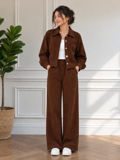 Ensemble Tendance Veste et Pantalon Coupe Large - Image 4