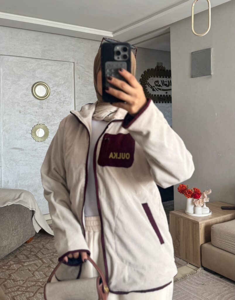Veste Gatifa OULKA Coupe Spéciale – Beige & Bordeaux - 3