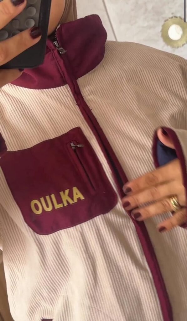 Veste Gatifa OULKA Coupe Spéciale – Beige & Bordeaux - 2