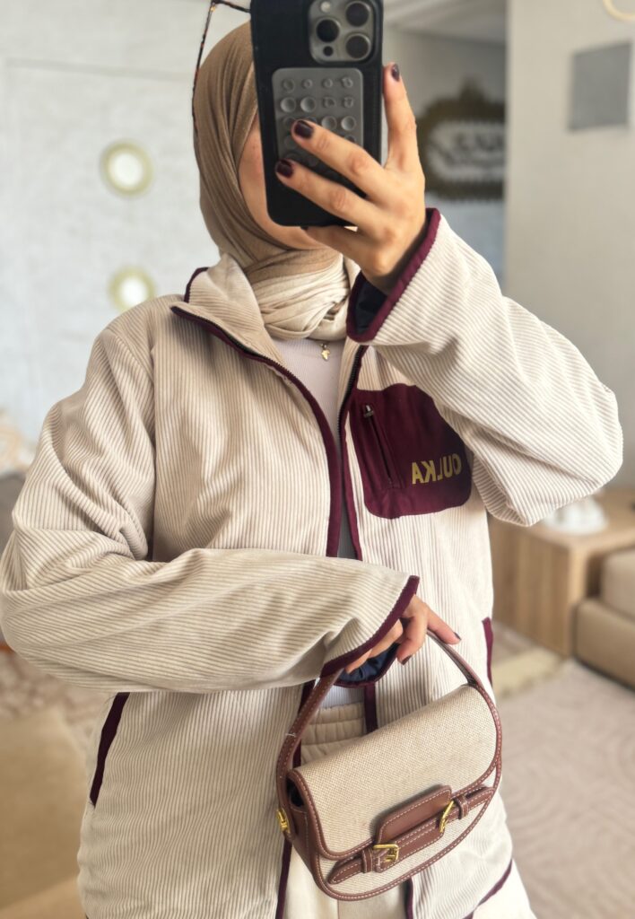 Veste Gatifa OULKA Coupe Spéciale – Beige & Bordeaux - 7