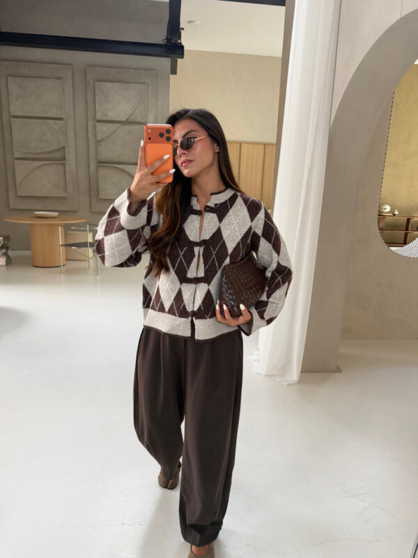 Gilet Chloé à Motifs Losanges