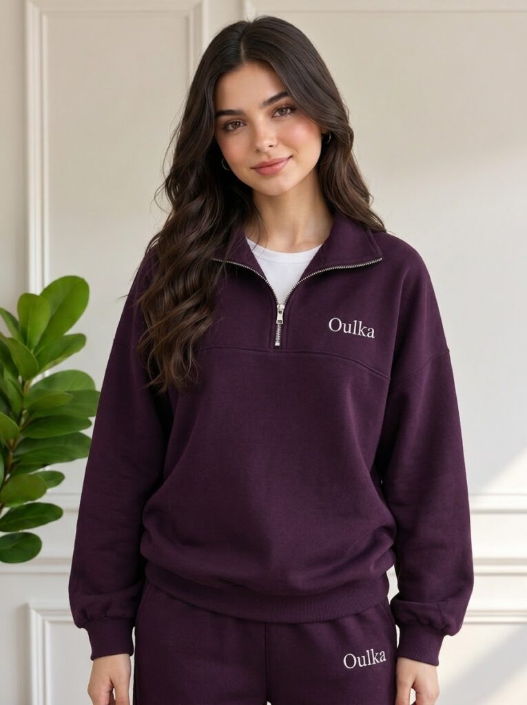 Ensemble Sweatsuit OULKA Demi-Zip & Pantalon Large - 7