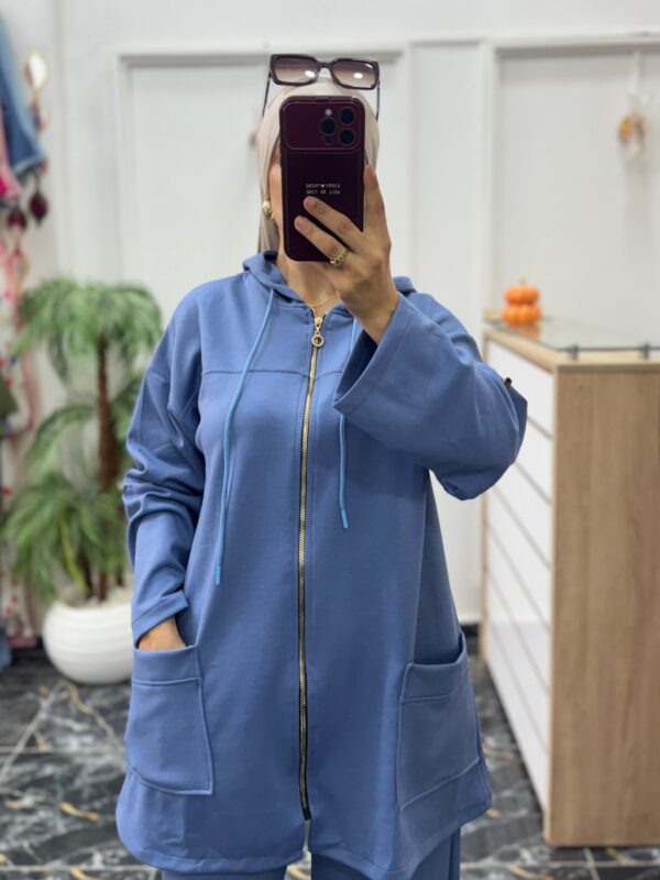 Ensemble Tony Deux Pièces avec Veste Zippée à Capuche et Pantalon Large