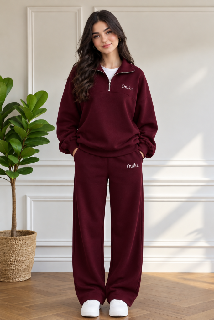 Ensemble Sweatsuit OULKA Demi-Zip & Pantalon Large - 2